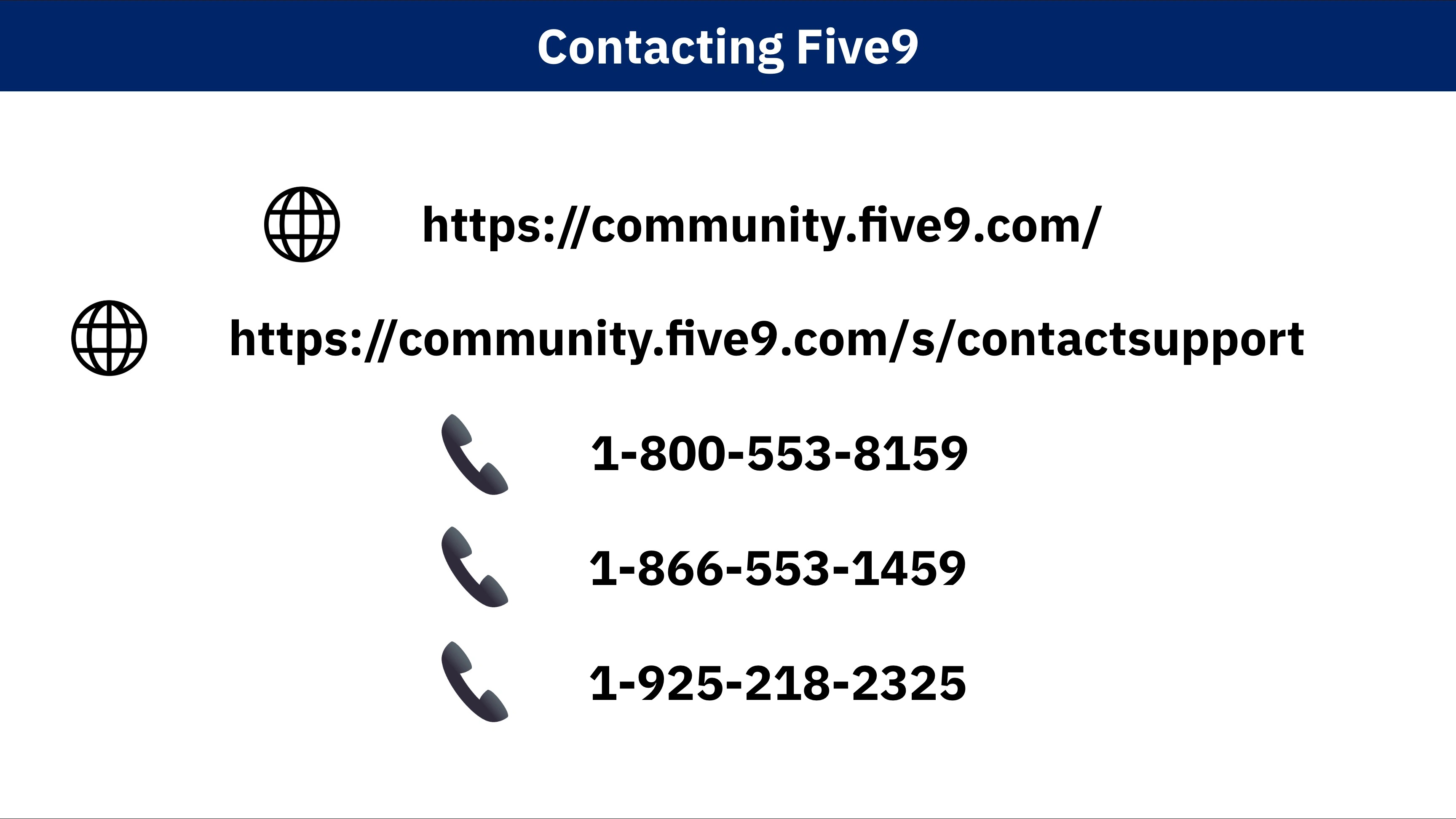 Five9 Community support page