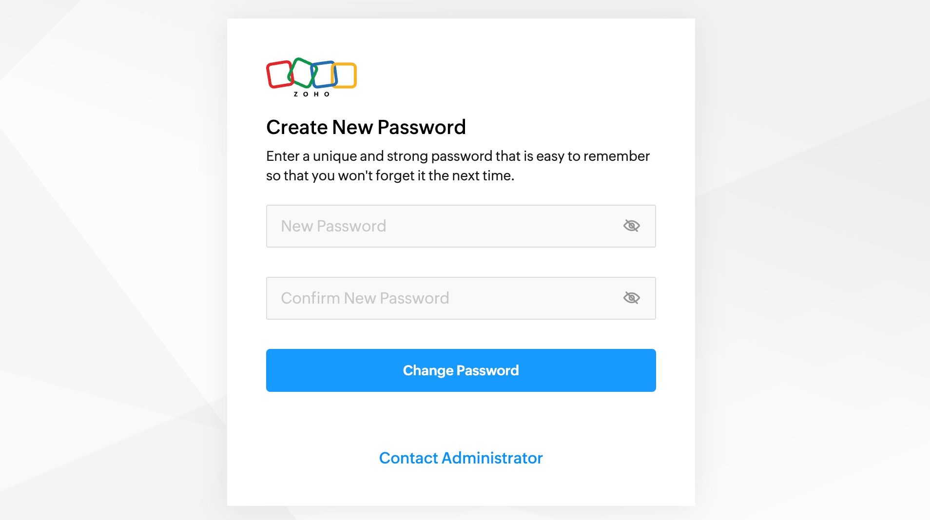 Zoho reset step 10