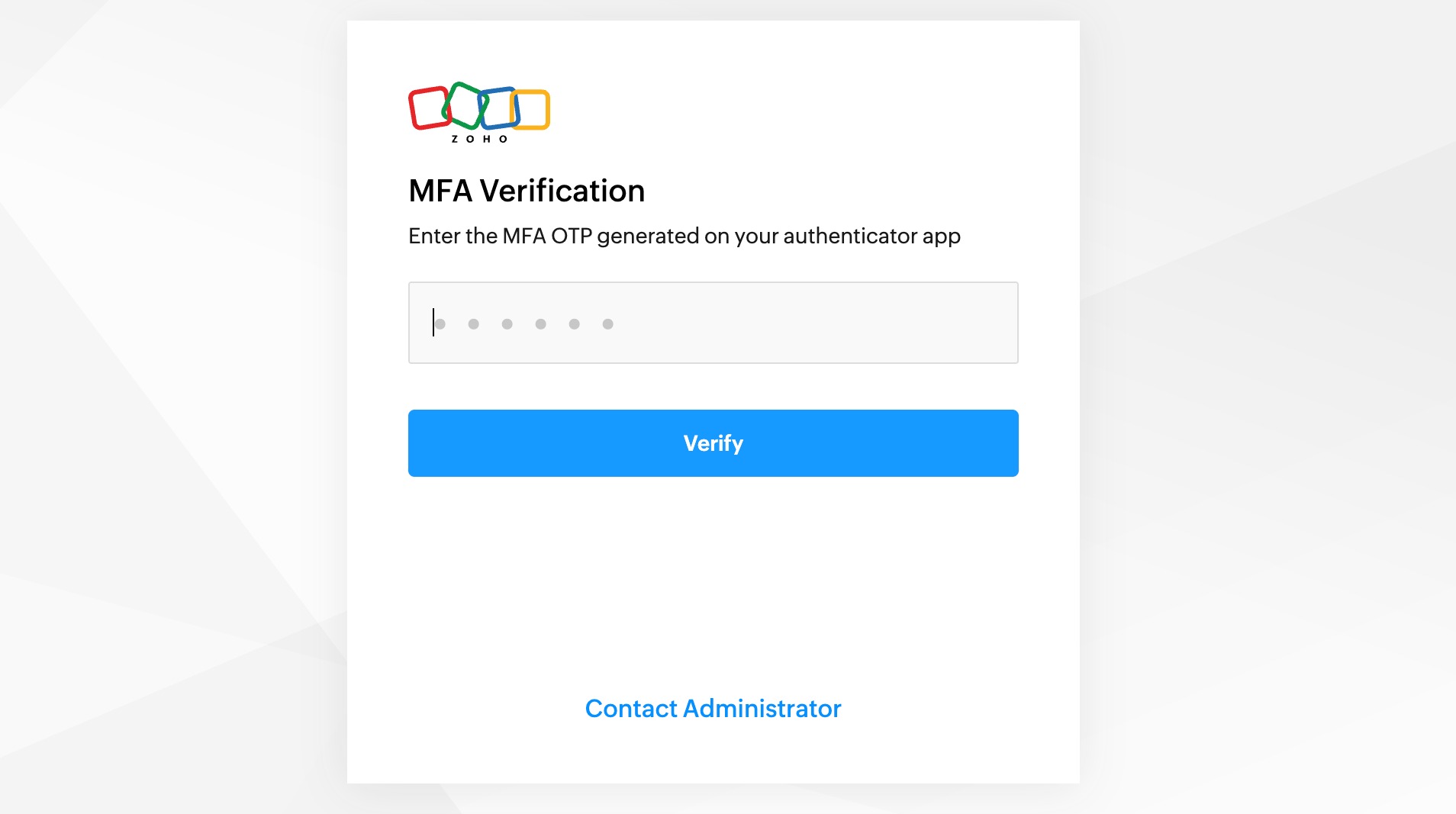 Zoho reset step 9