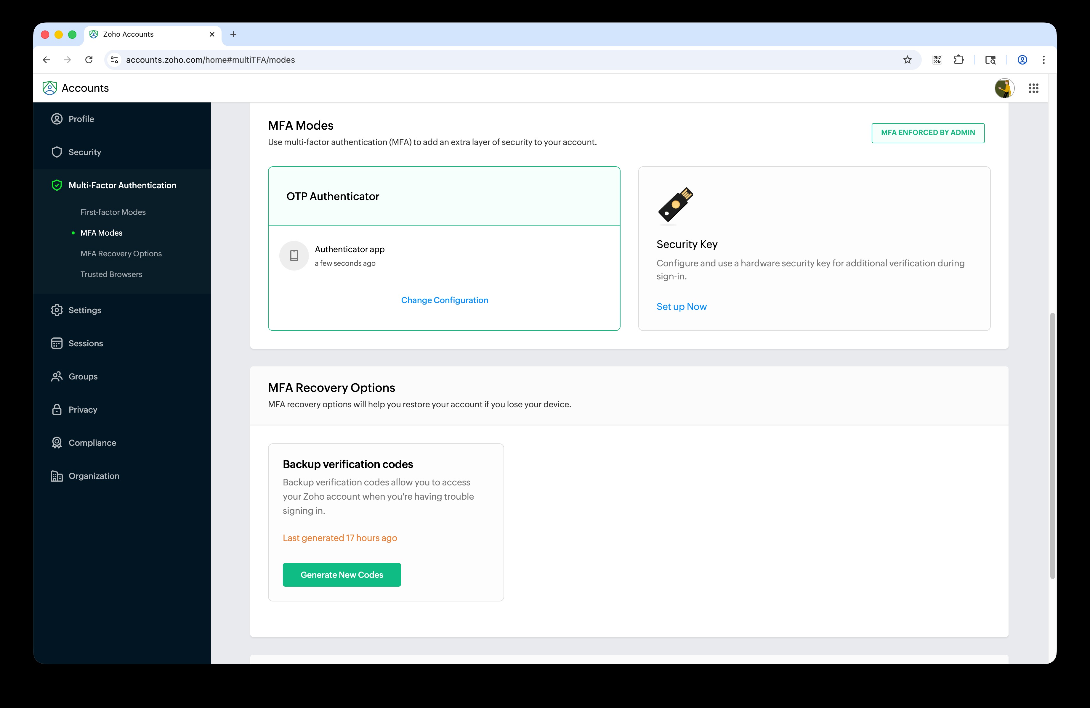 Zoho reset step 26